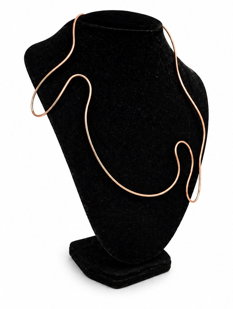 Emerging Within one-of-a-kind sculptural copper necklace with fluid open-form design